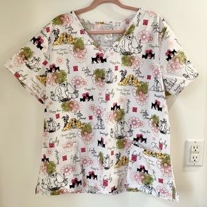 ✨Disney Lady and the Tramp Scrub Top